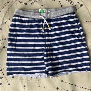 Mini Boden Navy and White Striped Athletic Shorts